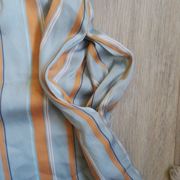 AQUA STRIPED SATIN ROMPER - Picture 12 of 16